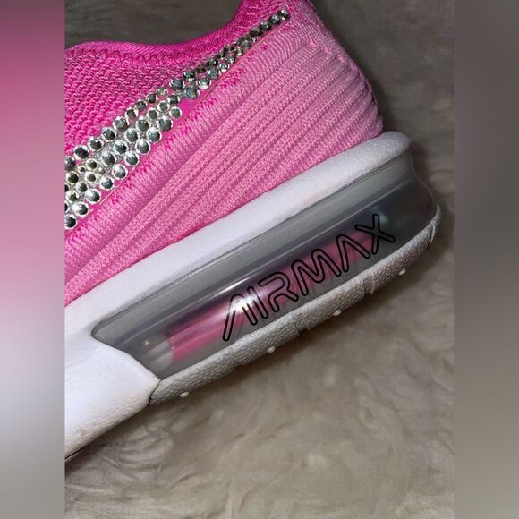 Nike Air Max Women’s Rhinestone Swoosh Pink 8.5 - Picture 6 of 11